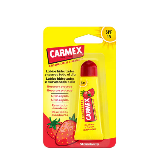 Carmex Tubo Hidratação Labial Morango SPF15 - 10g