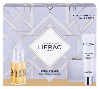 Lierac Coffret Cica-Filler Sérum Antirrugas Reparador 3 unidades de 10mL com Oferta do Creme Antirrugas Reparador 50mL