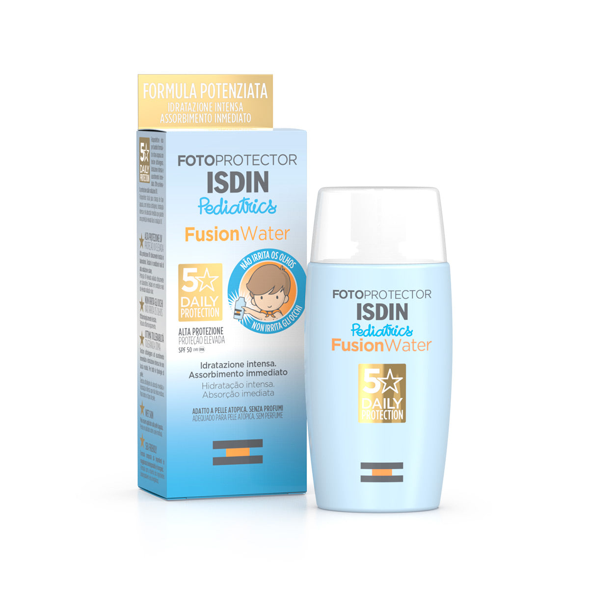 Photoprotector ISDIN Fusion Water Pediatrics SPF50+ 50 mL